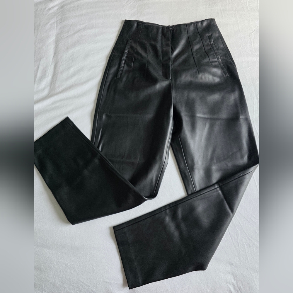 ZARA High-Waisted Faux Leather Pants